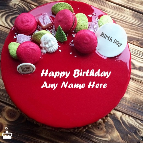 Amazing Red Velvet Cake For Birthday Wishes With Name